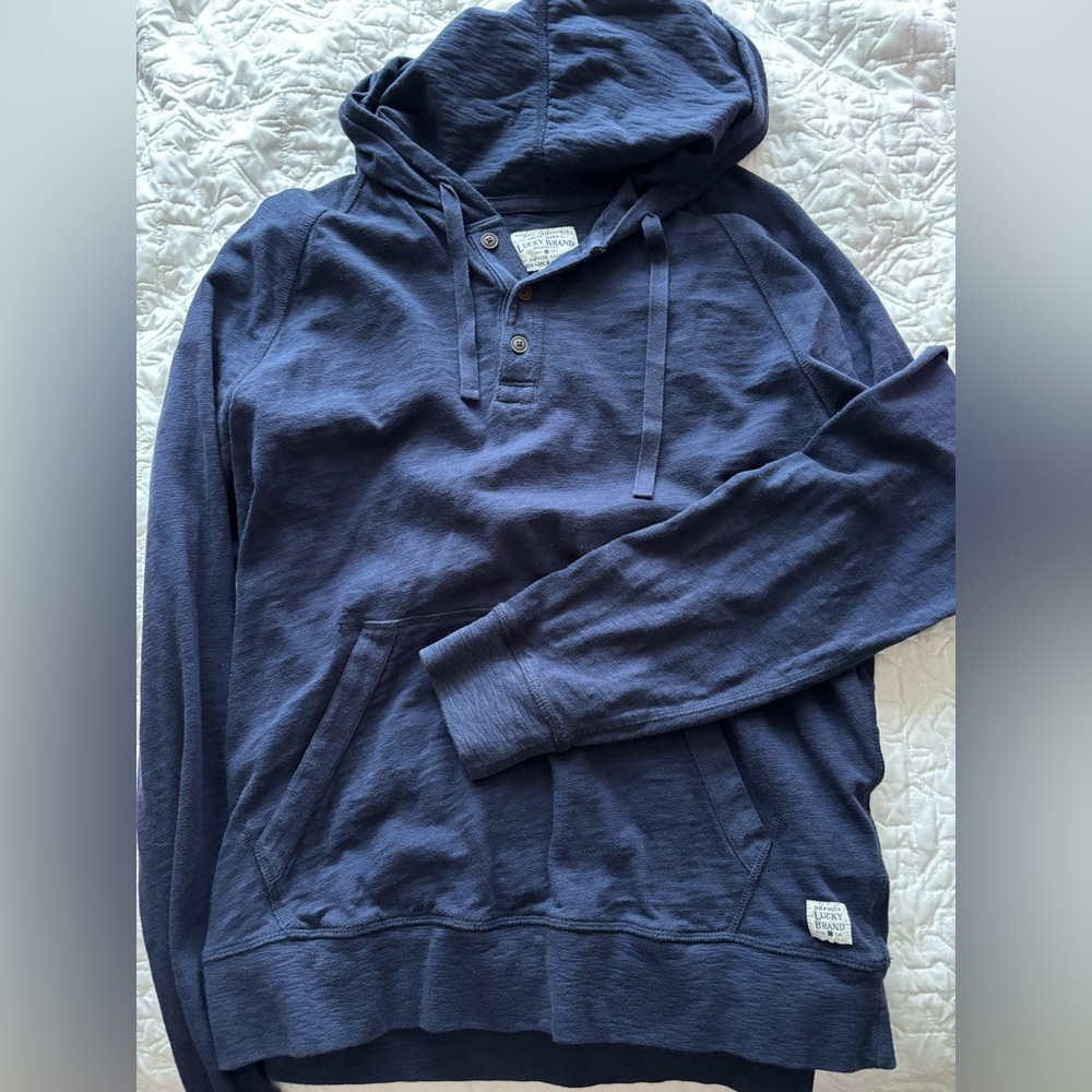 Lucky Brand Men's Navy Hoodie-type Shirt